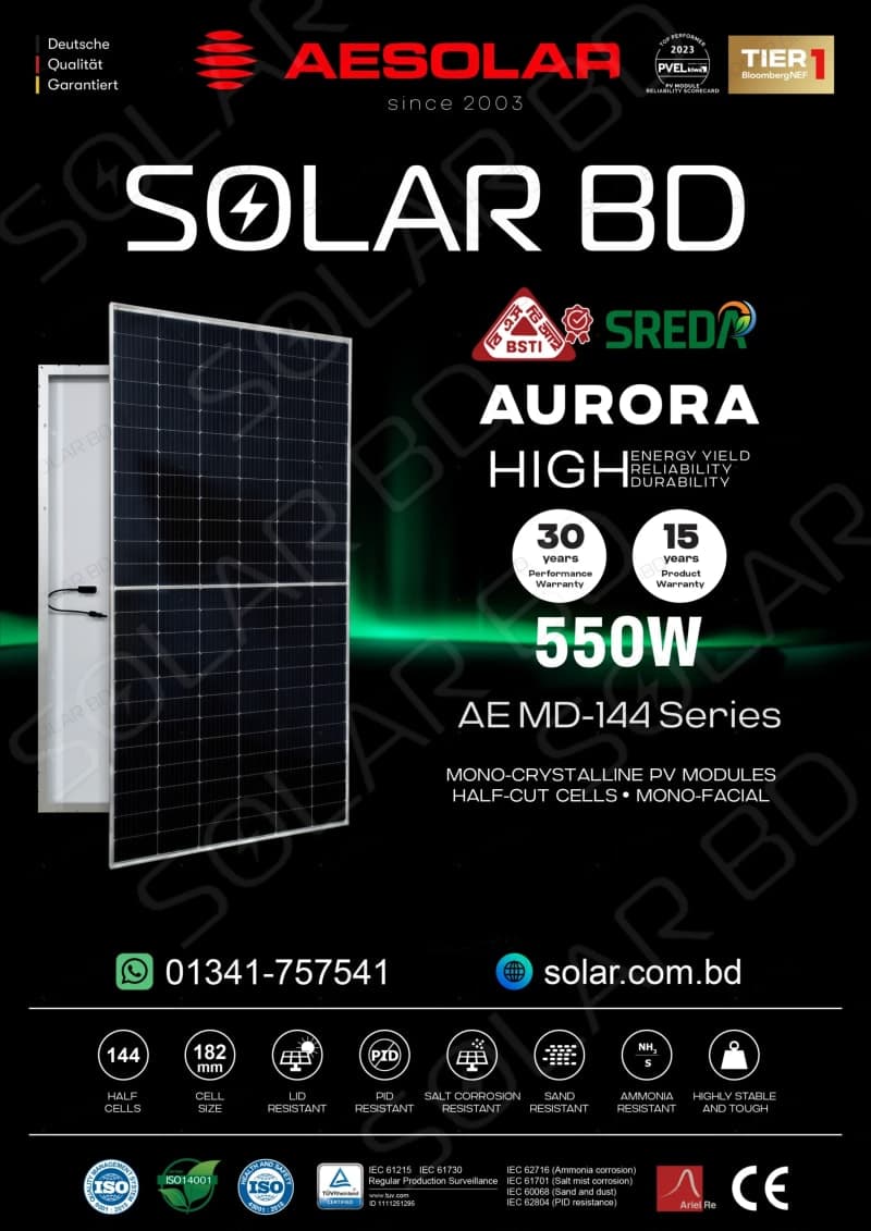 AE Solar 550W MD-144 Series