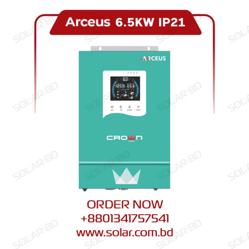 Crown Micro ARCEUS 6.5kW 48V MPPT Solar Inverter